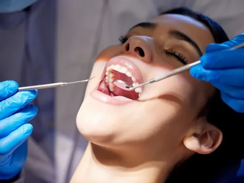 Patient receiving comfortable dental care